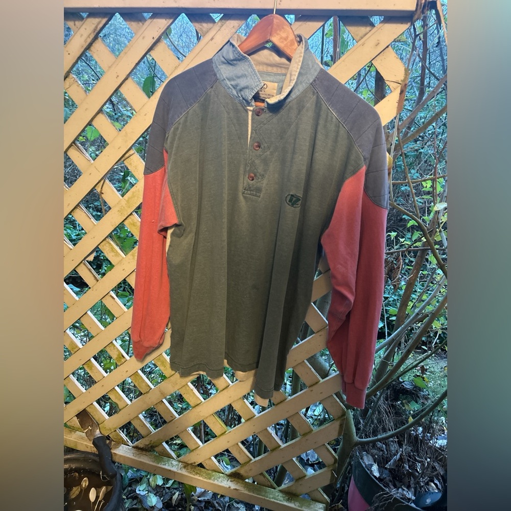 💥 Vintage 90s LINE 7 Colorblock Rugby Pullover L New Zealand